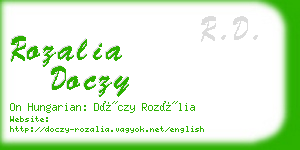 rozalia doczy business card